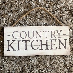 Country‎ Kitchen distressed sign